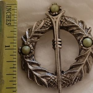 Scottish silver thistle brooch